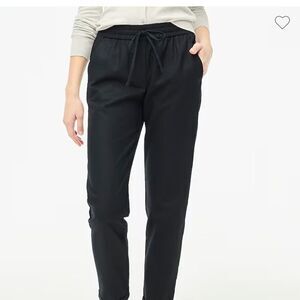J.Crew Factory Tall linen-cotton blend drawstring pant